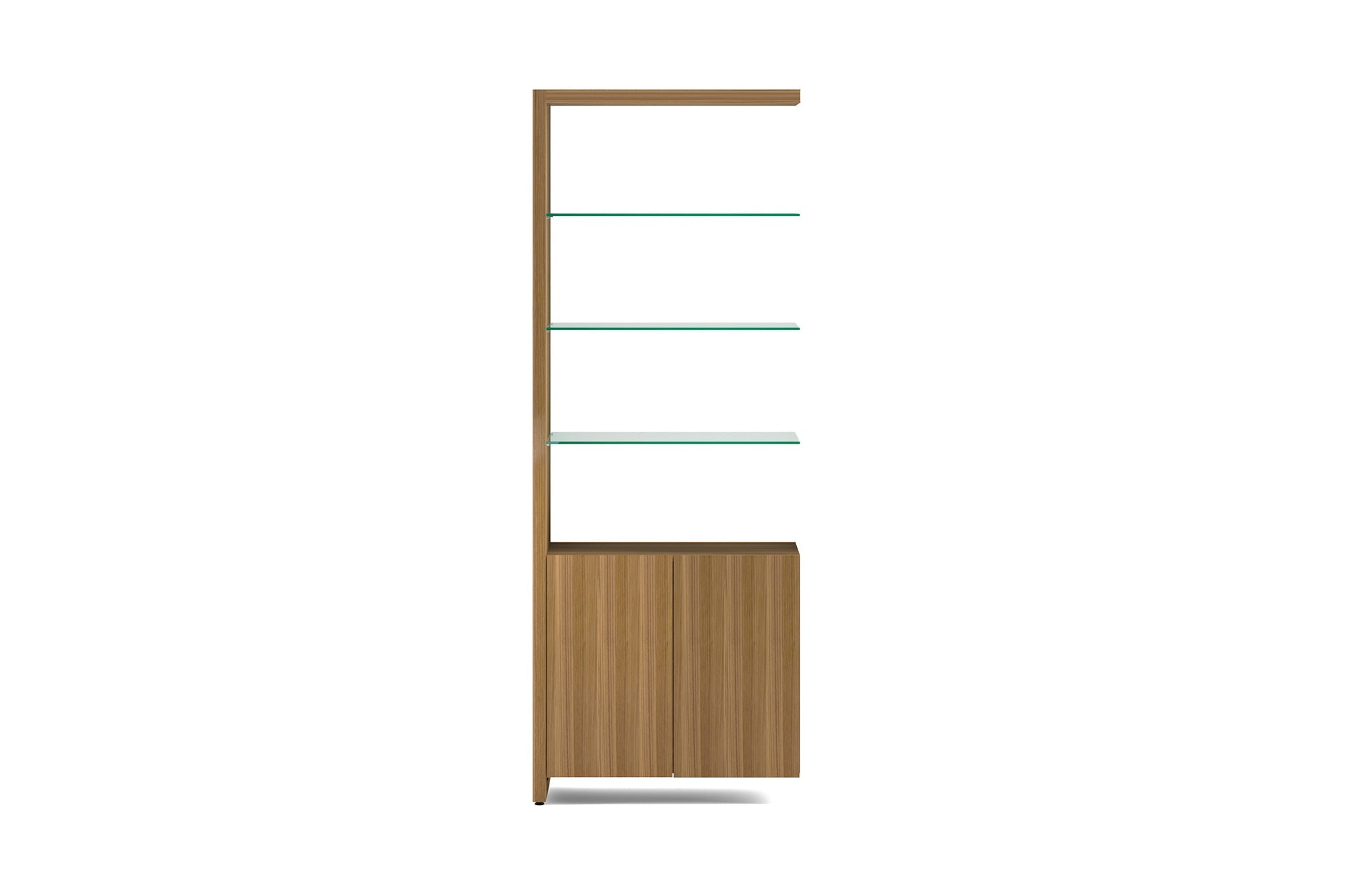 Linea 5802A Double Glass Modern Shelf Extension
