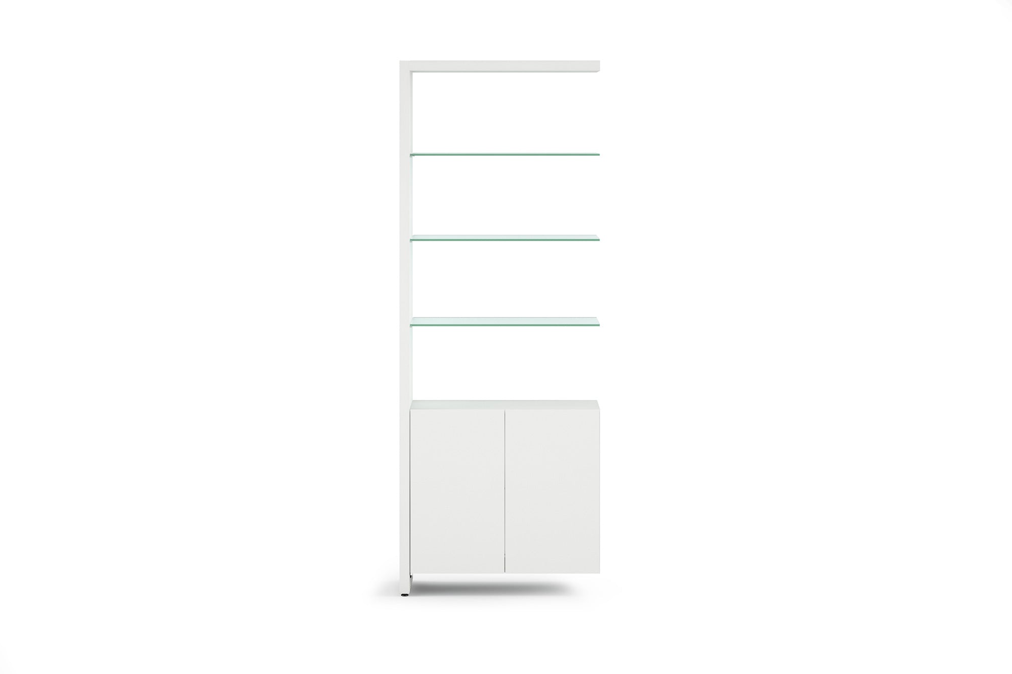 Linea 5802A Double Glass Modern Shelf Extension